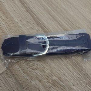 Purple Baseball Belt with Silver Buckle